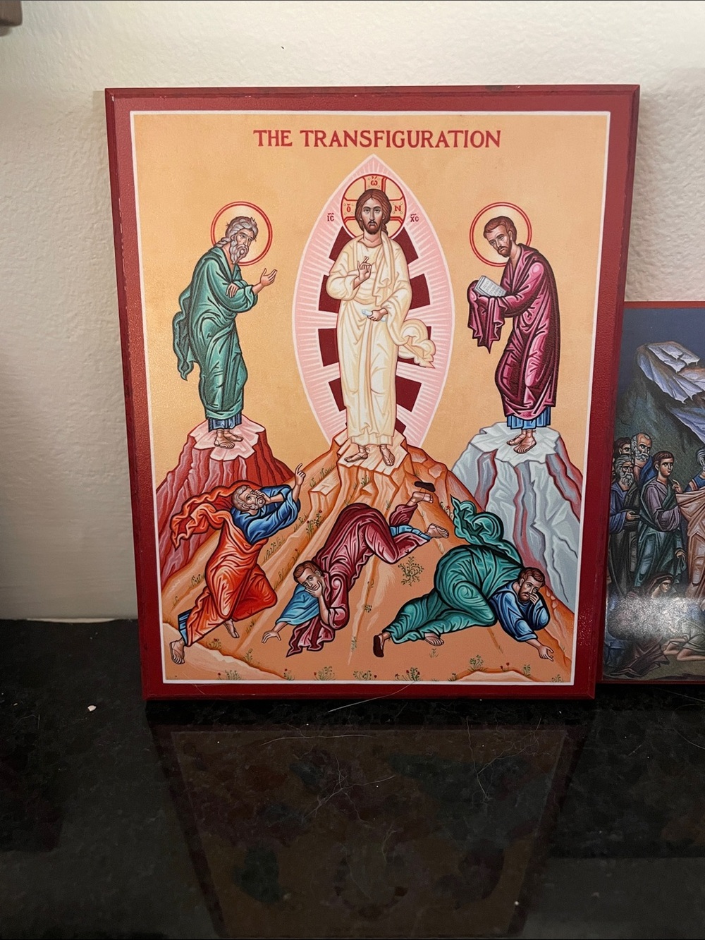 Icon of The Transfiguration of Christ on Mount Tabor Religious Wall Plaque Art